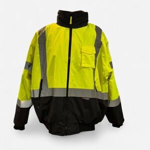 MAJESTIC MSAFE Neon Yellow and Black Safety Jacket